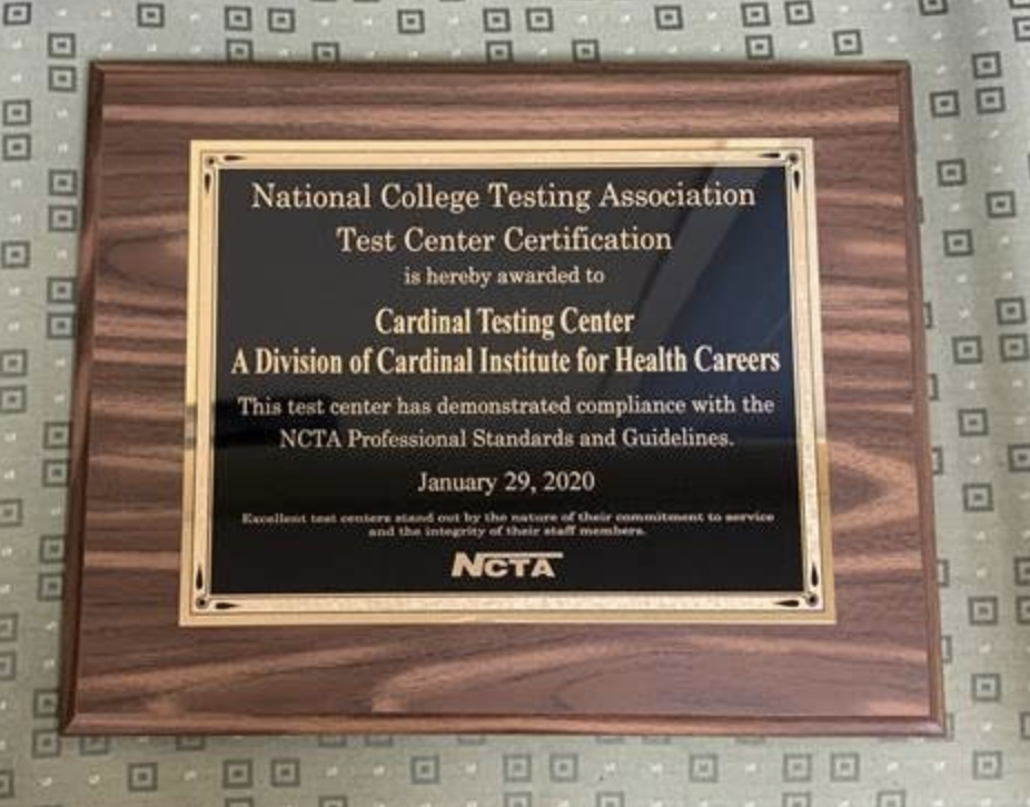 Cardinal Testing Center: A Division of Cardinal Institute for Health Careers Earns National Recognition