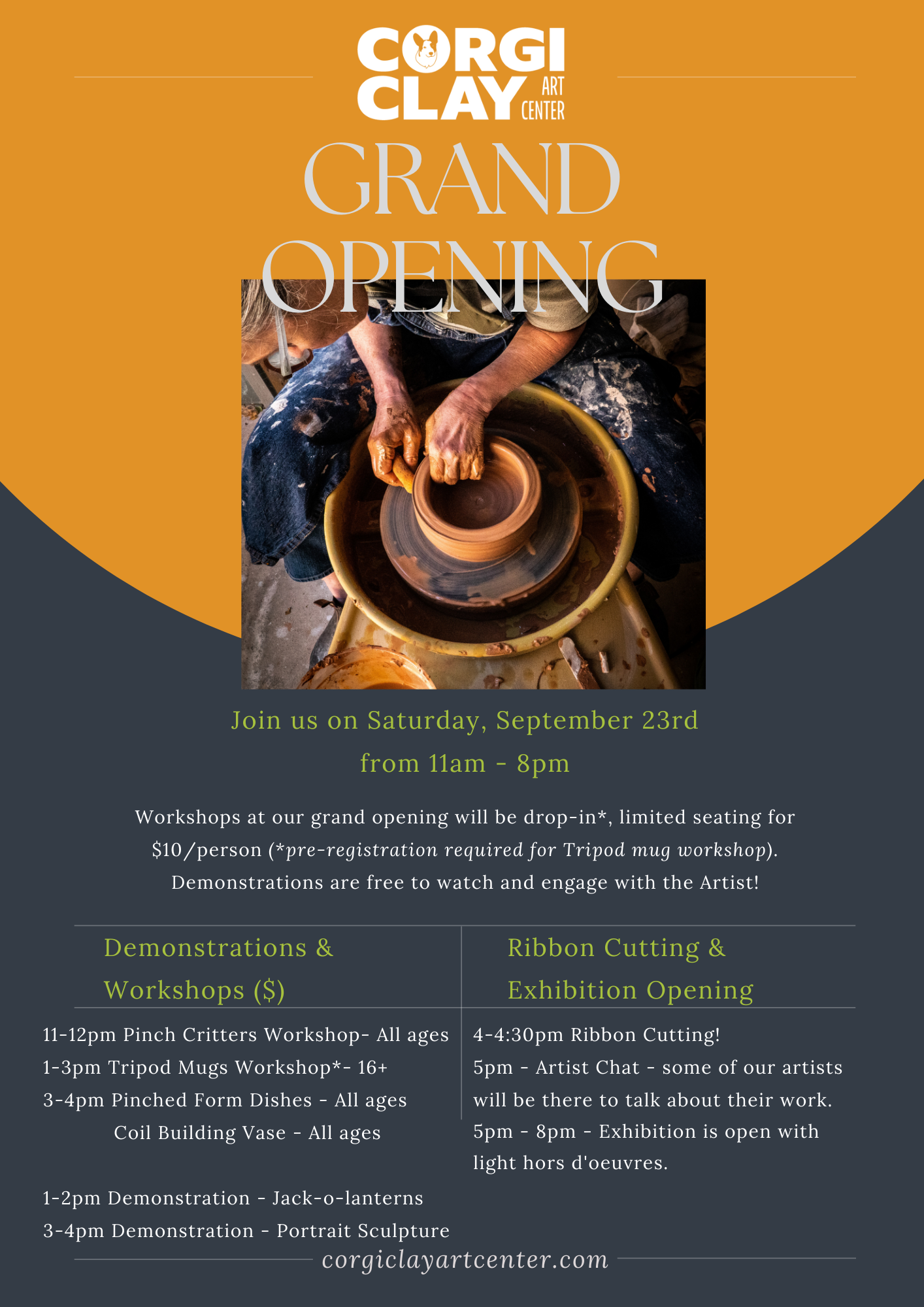 Corgi Clay Art Center Grand Opening
