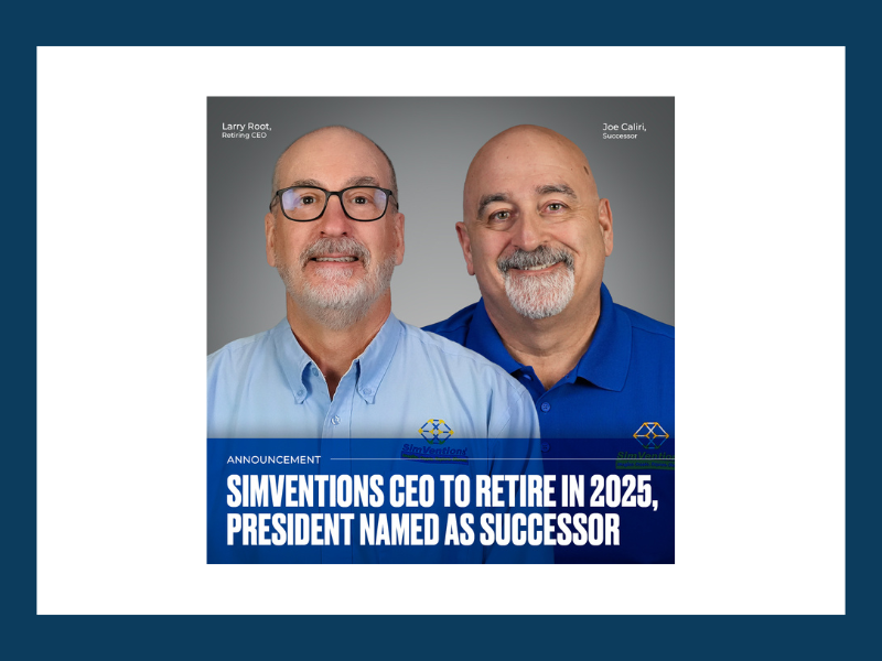 SimVentions CEO to Retire in 2025, SimVentions President Named as Successor