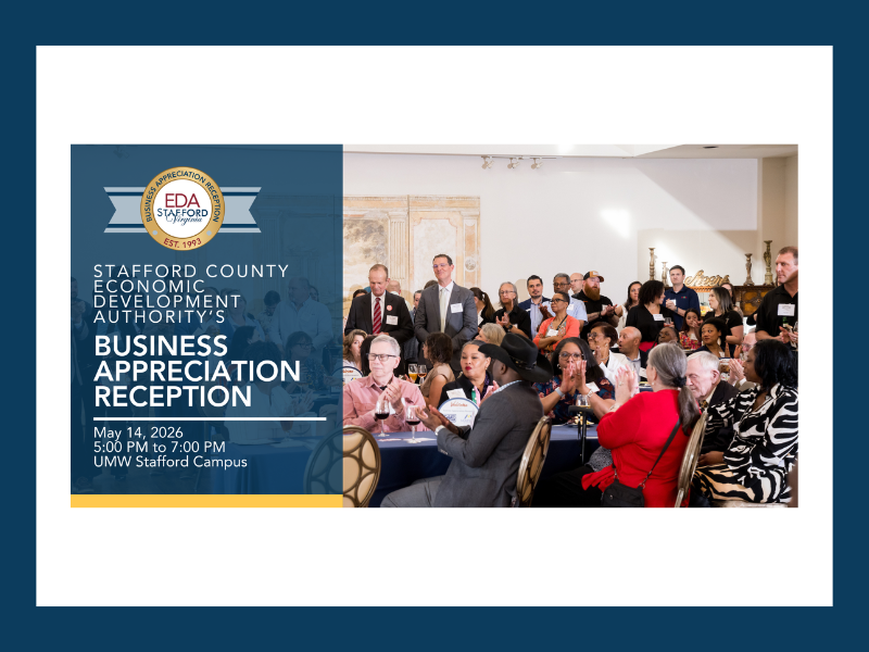 Stafford County EDA Announces 2026 Business Appreciation Reception at UMW Stafford Campus
